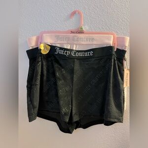 Juicy Couture Black and Pink Intimates Shorts Set NWT Size XL